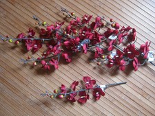 8 Deko künstl.  Orchideen  bordeaux  30 cm 