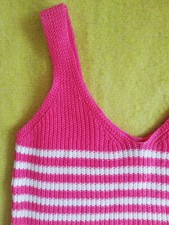 Na.Ni, hübsches Top, Pullunder, pink weiß gestreift, Neu, Gr. S