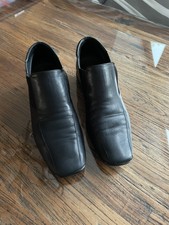 Prada Sneaker Slipper Schuhe 38 Schwarz Leder Gummi Sohle