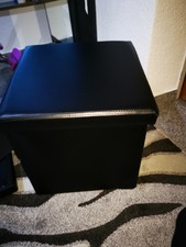 Würfelhocker Sitzhocker Sitzbox Mit Stauraum 2 stück Schwarz Faltbar