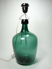 glas weinballon lampe leuchte 60er 70er design table lamp vintage wine bottle