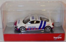 HERPA AUDI R8 V10 POLICIA PORTUGAL 1000 WEISS/BLAU AKTULLES DESIGN