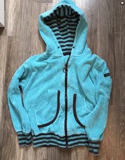 166. Moonkids Kapuzen Sweatjacke Frottee Hoodie Retro 70's Skandimode türkis