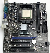 MSI Mainboard Bundle K9N6PGM2-V2 DDR2 mATX AM2 +AMD Athlon 64 X2 ohne Slotblende