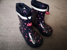 Kinder Schuhe Gummistiefel TCM Tchibo Gr 22/23 Mädchen Dunkelblau Lila Herbst 