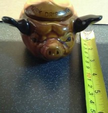 Schweinekochtropftopf Szeiler Studio Keramik Aufbewahrungsglas und Deckel Schwein Gesicht Eber Kopf