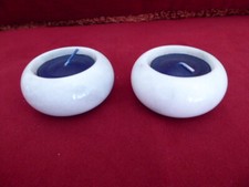 2 Teelichthalter und Teelichtleuchter in Marmorlook