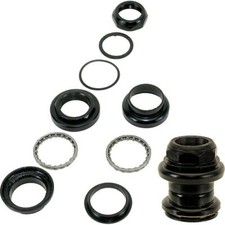 Fahrrad Steuersatz 1 1/8" Gewinde Stahl schwarz, 2-fach gedichtet