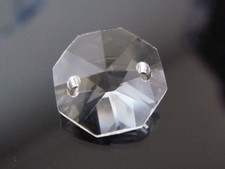 150x Rivoli Glas Schmucksteine klar 14mm Steine Basteln Strass mit 2 Löchern