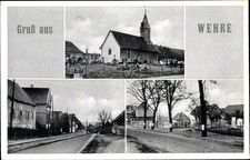 Ak Wehre Schladen Werla in Niedersachsen, Kirche, Ortsansichten - 2960512