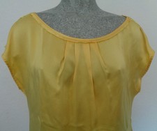 MARC CAIN Satin Bluse Shirt  Gr. N5 DE 42 44 - Sonnen Gelb LUXUS! NP€149? 