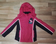 Hübsche Jacke Regenjacke Topolino rot-schwarz mit Applikation gefüttert Gr. 110