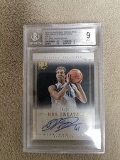 BGS 9 Dirk Nowitzki 2013/14 National Treasures GOLD Autograph  #24/25 