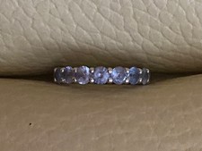 Bucherer  Memory / Eternity Ring 750 / 18kt. Weißgold mit 17 Saphiren 5,05 ct.