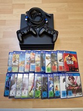 Sony Playstation 4 Pro 1TB 2 Controller 22 Spiele PS4 CUH-7016B TOP Zustand!