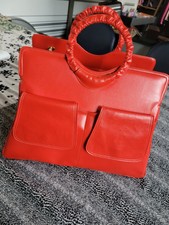 Haas echtes Leder Tasche Rot Neuwertig ?