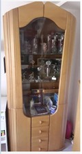 Vitrinenschrank holz, mit grossem Glaseinsatz