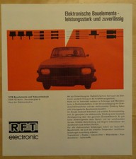 DDR Poster Werbung RFT electronic Auto-Elektronik VEB NARVA KFZ Glühlampenwerk