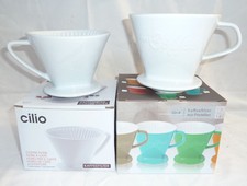 2 Stk Kaffeefilter Gr. 4 Porzellan weiß unbenutzt cilio und creano OVP