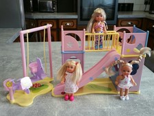 Simba Puppe Kelly Shelly Puppenkonvolut Vintage Kletterrahmen Rutsche Schaukel 3 Puppen