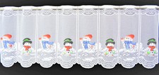 Weihnachtsgardine Scheibengardine Schneemann  9 Breiten Winter Bistrogardine Neu