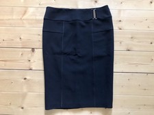 Strenesse Gabriele Strehle Bleistift Rock Burlesque Schnitt Schwar Wolle Gr 38