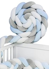 Bettumrandung Bettschlange geflochten Kantenschutz Dekoration für Kinderbett 2m