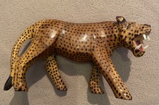 Holz Leopard - Afrika - 21 X 12 Cm