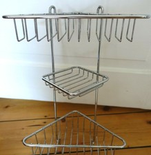 Duschregal* Duschablage *Duschkorb *Hängeregal* Badezimmerregal *Chrom Eckform