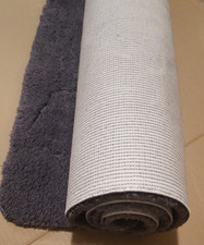 Teppich Fellteppich Kunstfell Plüsch Bettvorleger ,  80x140cm in D. Grau