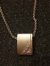 SILBER  KETTE  BINDER  FBM  MIT ANHÄNGER 925 Amethyst 