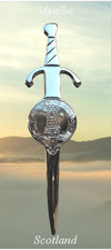 Clan MacLean Scottish Sterling Silber Wappen & Motto Abzeichen Isle Of Mull Schottland