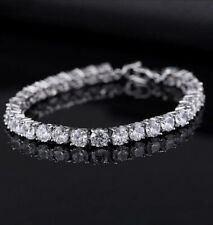 Tennis Armband Silber Zirkonia Iced Out 18cm