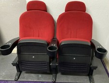 *Kinosessel Kinostühle* klappbar 2er Reihe rot Kopfstütze *