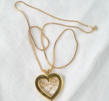 hochwertiger Modeschmuck Venezianer Kette, Anhänger Herz Kristall 58 cm NACHLASS