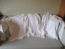 3 weiße Herren Langarm-Shirts,  (198)