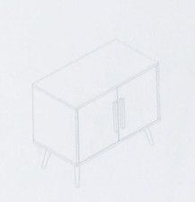 Design Twist Office Kommodenschrank weiß / anthrazit Sideboard Buffet KW9