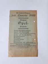 Rechnung Erwin Mülling & Co Berlin Original Opel Ersatzteile u. Ford, Chevrolet,