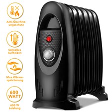 Ölradiator 600W Elektroheizung 7 Rippen Radiator Heizkörper Heizung Heizgerät