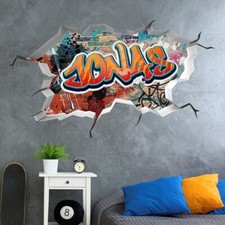 vr156 3D Wandtattoo Graffiti Name Cooles Wandtattoo Kinderzimmer Junge Name Teen