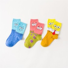 195 SpongeBob 195 Patric Star 195 Squidward cartoon socken, 195 3packs
