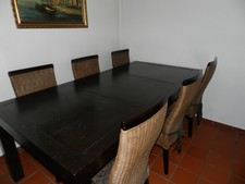 HENDERS & HAZEL Esstisch Massivholz 220x110 plus 6 Stühle