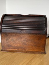 Antike Schreibtischplatte Dokument/Briefhalter/Gestell Trommeltür