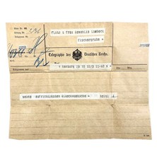 GLÜCKWUNSCH GEBURT ANTIK TELEGRAMM 1903 Deutsches Reich Alt Ephemera Geschenk