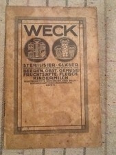 1900/1910 Weck Preisliste Katalog Konservengläser Sterilisiergerätschaften 
