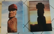 2 Leinwandbilder Moai, Osterinseln, Rapa Nui Wanddeko - 2 Bilder a 60 x 40cm