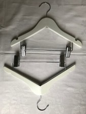 2 Holzkleiderbügel für Kinder weiß | 2 wooden hanger for children white