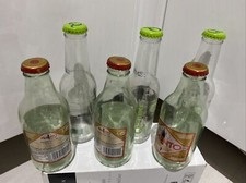 6 x kleine klare leere Flaschen KRONENKAPPE 200 & 250ml Radfahren Handwerk Beleuchtung.