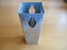 Vase Metall silbern unbenutzt Deko Spinnrad