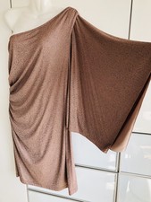 Offshoulder Gold Nude Silber beige Kleid Abendkleid Griechische Göttin L